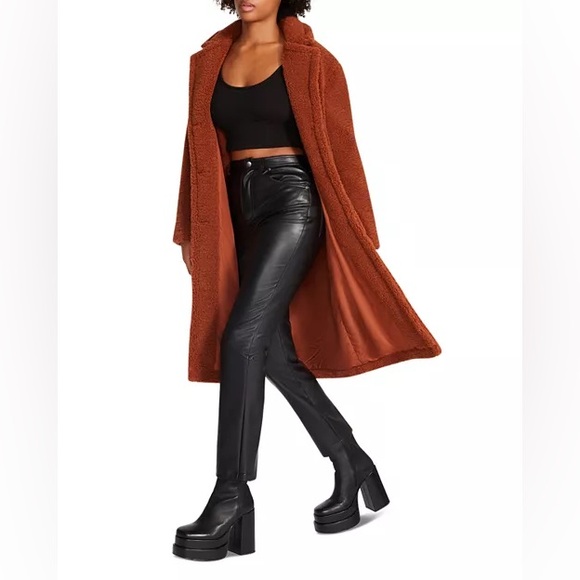 Steve Madden Saide Sherpa Teddy Coat - Picture 2 of 7